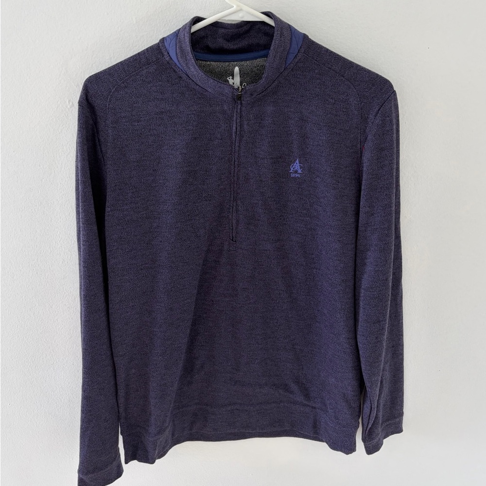 johnnie-O Men’s Quarter-Zip Sweater Pullover in Deep Navy